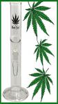 Glaszylinder Cannabisblatt 30cm